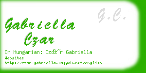 gabriella czar business card